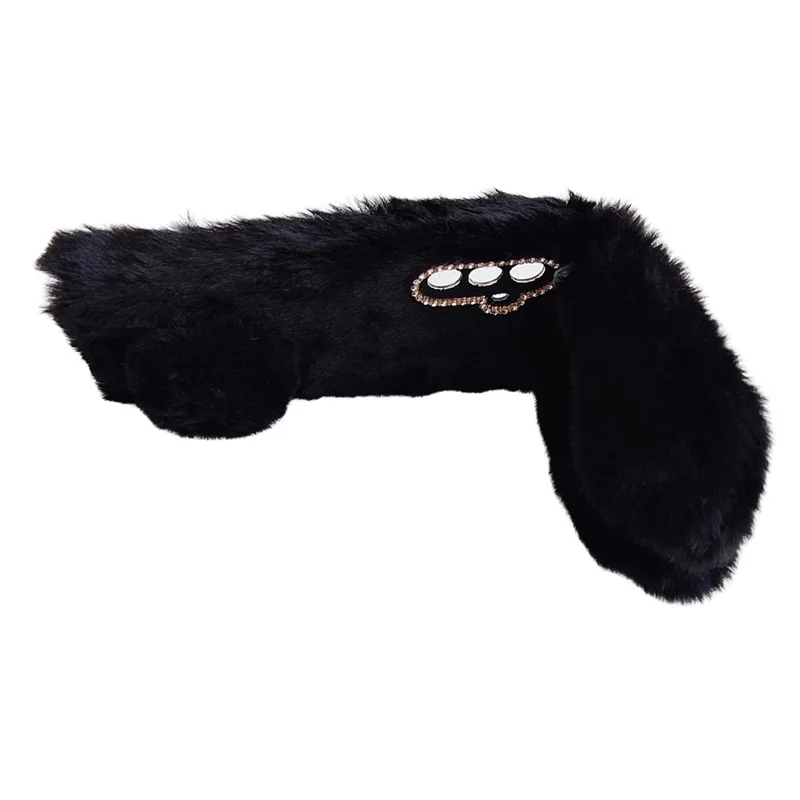 For Samsung Galaxy A26 5G Case Bunny Ears Furry Soft TPU Protective Phone Cover - White