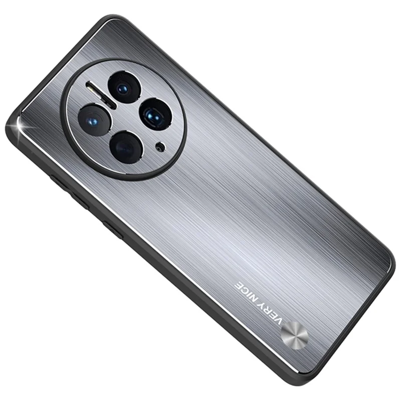 For Huawei Mate 50 Pro 4G Phone Case Drop Protection TPU Brushed Aluminium Alloy Phone Back Shell Cover - Silver