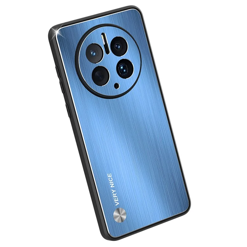 For Huawei Mate 50 Pro 4G Phone Case Drop Protection TPU Brushed Aluminium Alloy Phone Back Shell Cover - Silver