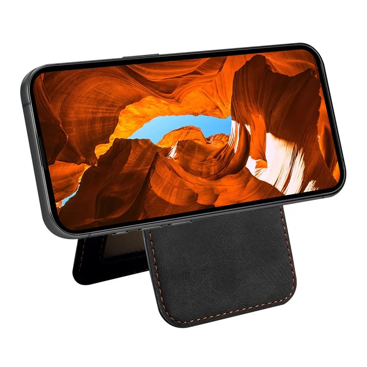 ESEBLE E2 Magnetische Hülle für iPhone 14 Pro Max mit RFID-Blockierung, Retro-Leder-Rückseite mit abnehmbarem Kartenfach - Schwarz