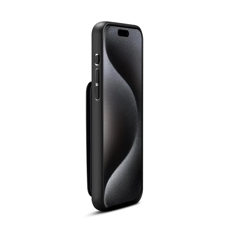 ESEBLE E2 Magnetische Hülle für iPhone 14 Pro Max mit RFID-Blockierung, Retro-Leder-Rückseite mit abnehmbarem Kartenfach - Schwarz