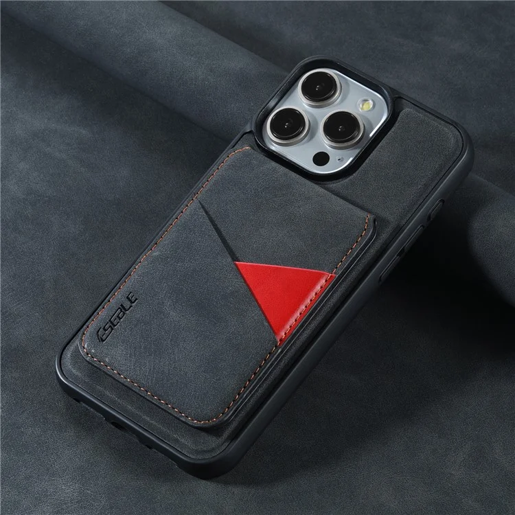 ESEBLE E2 Magnetische Hülle für iPhone 14 Pro Max mit RFID-Blockierung, Retro-Leder-Rückseite mit abnehmbarem Kartenfach - Schwarz
