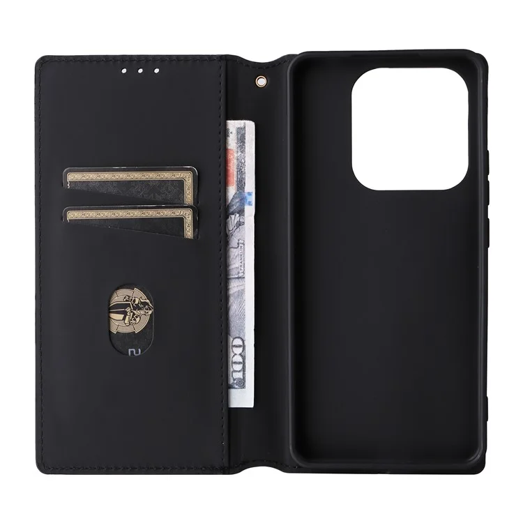 Für Xiaomi Redmi Note 14 4G / 5G Wallet Case Rhombus geprägt Leder Handyhülle - Silber