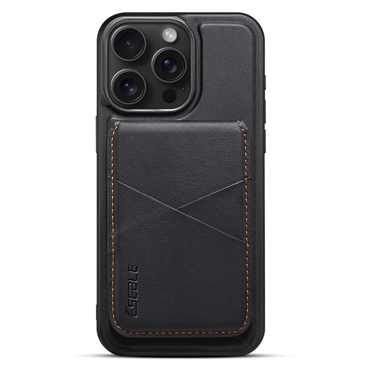 ESEBLE E3 Magnetische Hülle für iPhone 14 Pro Max mit abnehmbarem Kartenfach aus Leder + TPU RFID-blockierende Handyhülle - Schwarz