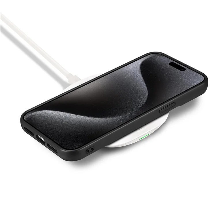 ESEBLE E3 Magnetische Hülle für iPhone 14 Pro Max mit abnehmbarem Kartenfach aus Leder + TPU RFID-blockierende Handyhülle - Schwarz