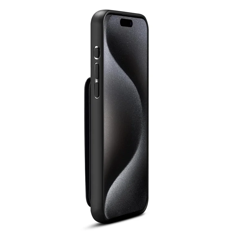 ESEBLE E3 Magnetische Hülle für iPhone 14 Pro Max mit abnehmbarem Kartenfach aus Leder + TPU RFID-blockierende Handyhülle - Schwarz