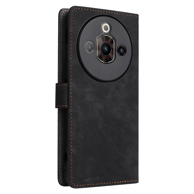 Für ZTE nubia Focus Pro Wallet Case RFID-blockierendes PU-Leder Cover mit Standfunktion - Schwarz