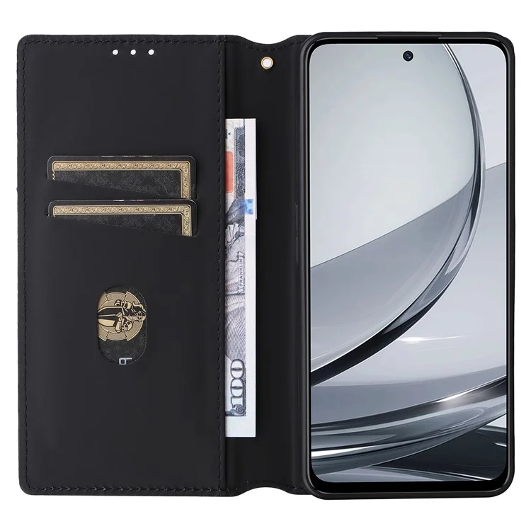 Für ZTE nubia Focus Pro Wallet Case Rhombus geprägte Leder Handyhülle - Rot