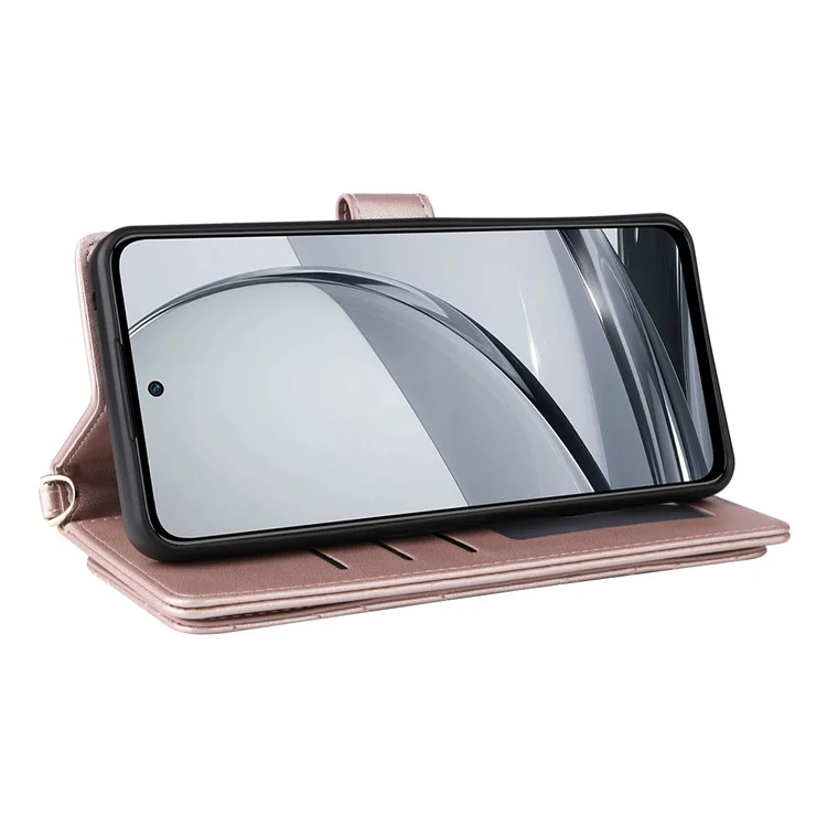 Für ZTE nubia Focus Pro Brieftasche mit Schultergurt Lederhülle - Pink