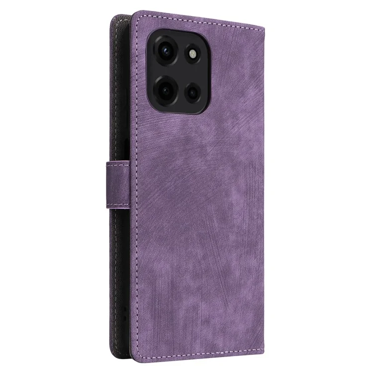For Motorola Moto G 5G (2025) / Moto G (2025) 5G Wallet Case RFID Blocking PU Leather Cover Stand View - Purple