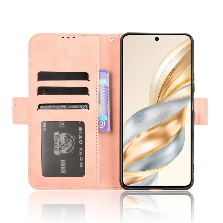For Honor X9c Smart 5G / X60 5G Lederetui Handyhülle mit mehreren Kartenfächern - Rosa