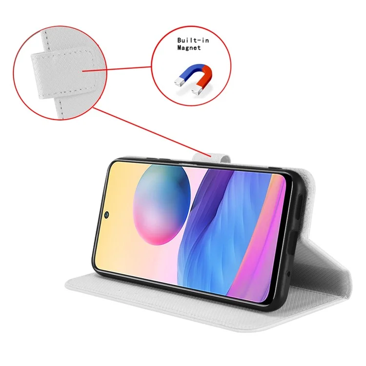 For Honor X60 5G / X9c Smart 5G Hülle PU-Leder Diamantstruktur Brieftasche Handyhülle - Weiß