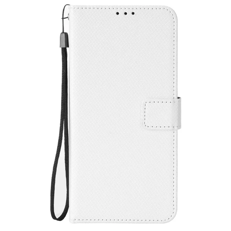 For Honor X60 5G / X9c Smart 5G Hülle PU-Leder Diamantstruktur Brieftasche Handyhülle - Weiß