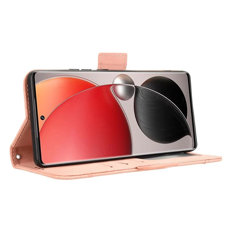 For itel S25 Ultra Leather Case Phone Wallet Cover with Multiple Card Slots - Pink