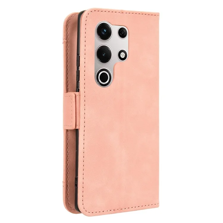 For itel S25 Ultra Leather Case Phone Wallet Cover with Multiple Card Slots - Pink
