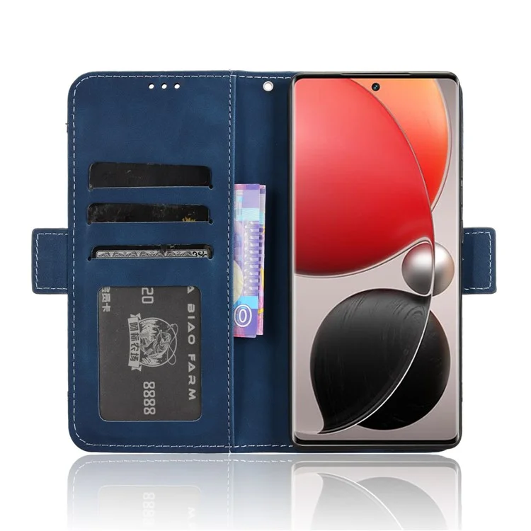 For itel S25 Ultra Leather Case Phone Wallet Cover with Multiple Card Slots - Blue