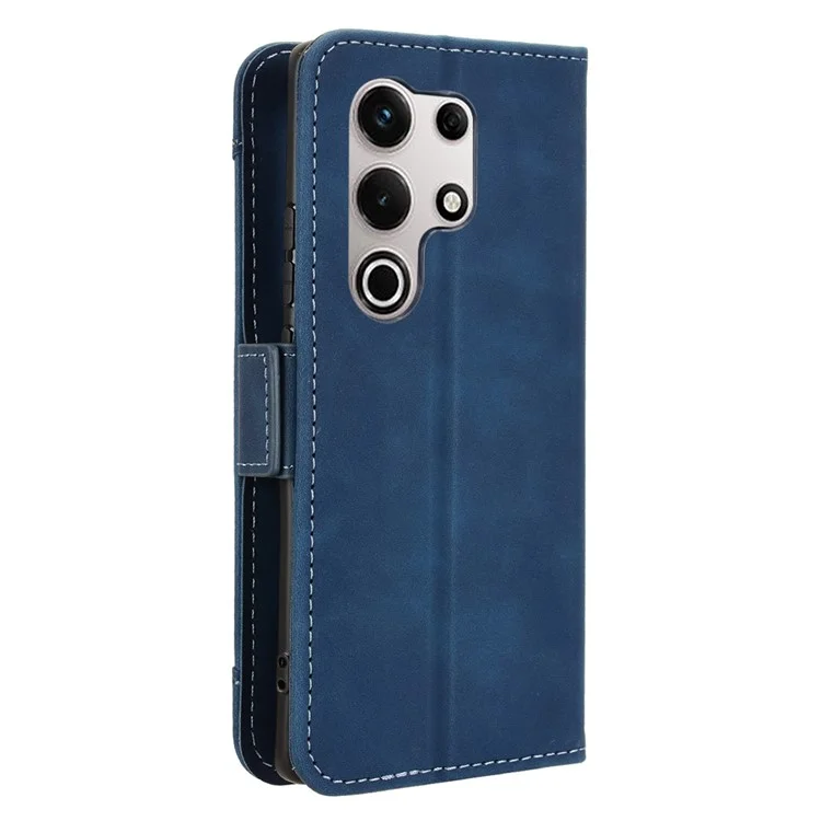 For itel S25 Ultra Leather Case Phone Wallet Cover with Multiple Card Slots - Blue