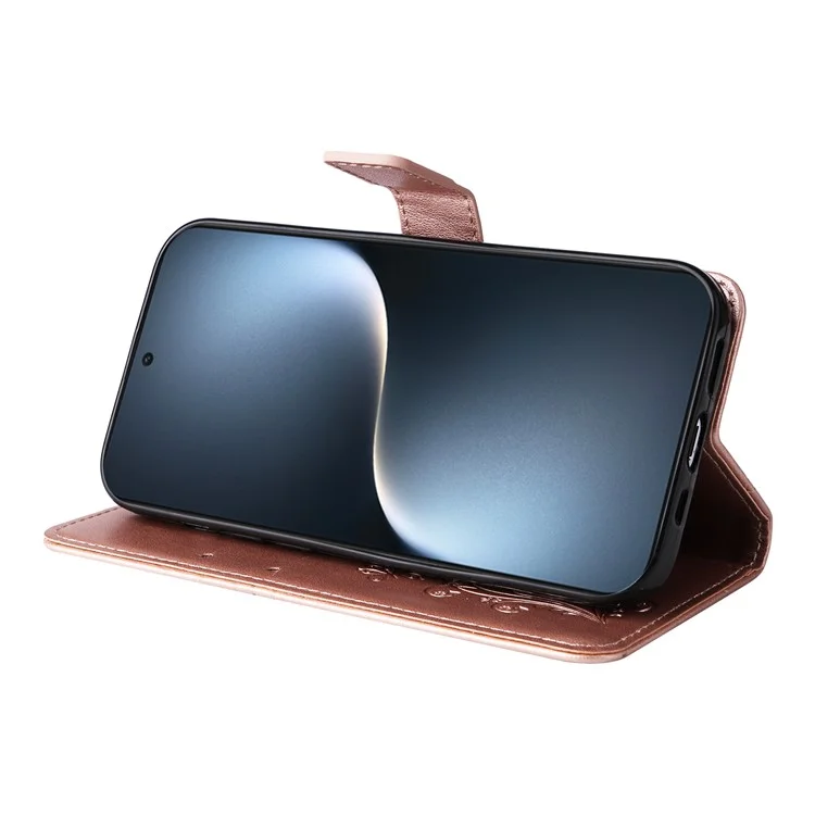 For Honor Magic7 5G Hülle Schmetterling Leder Telefonabdeckung - Roségold
