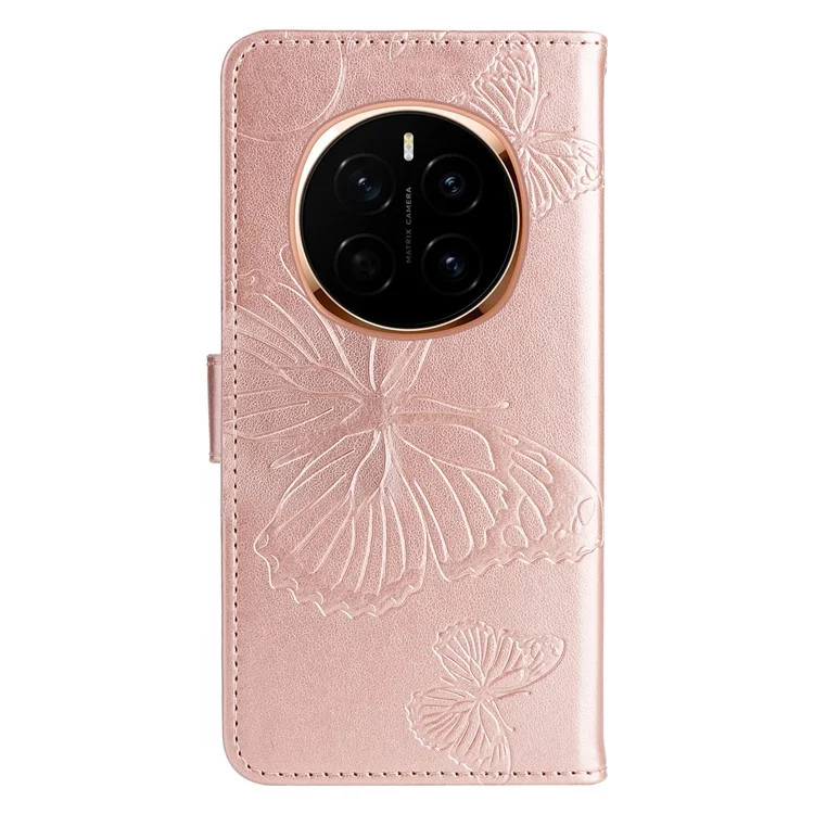 For Honor Magic7 5G Hülle Schmetterling Leder Telefonabdeckung - Roségold