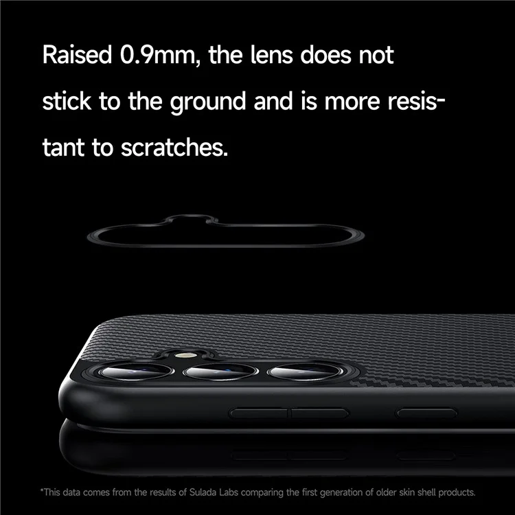 SULADA For Samsung Galaxy S25 Case Compatible with MagSafe Metal Lens Frame PU+TPU Phone Cover  - Black