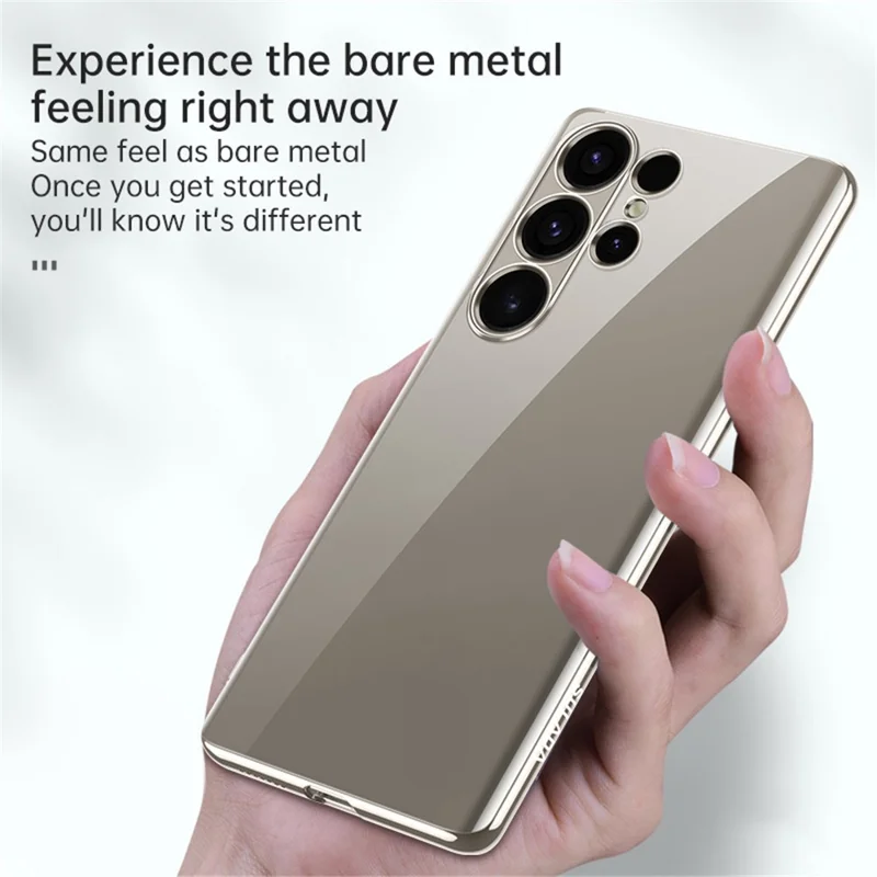 SULADA For Samsung Galaxy S25 Ultra Case Ultra Thin Electroplated TPU Clear Phone Cover - Silver