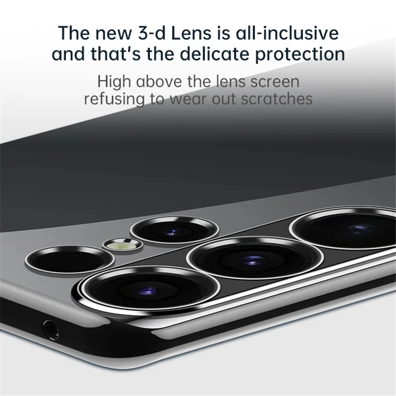 SULADA For Samsung Galaxy S25 Ultra Case Ultra Thin Electroplated TPU Clear Phone Cover - Silver