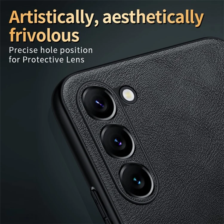 SULADA For Samsung Galaxy S25 Case PU Leather + TPU + PC Back Phone Cover - Black