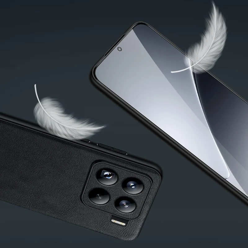 SULADA For Xiaomi 15 Pro Case PU Leather + TPU + PC Back Phone Cover - Black