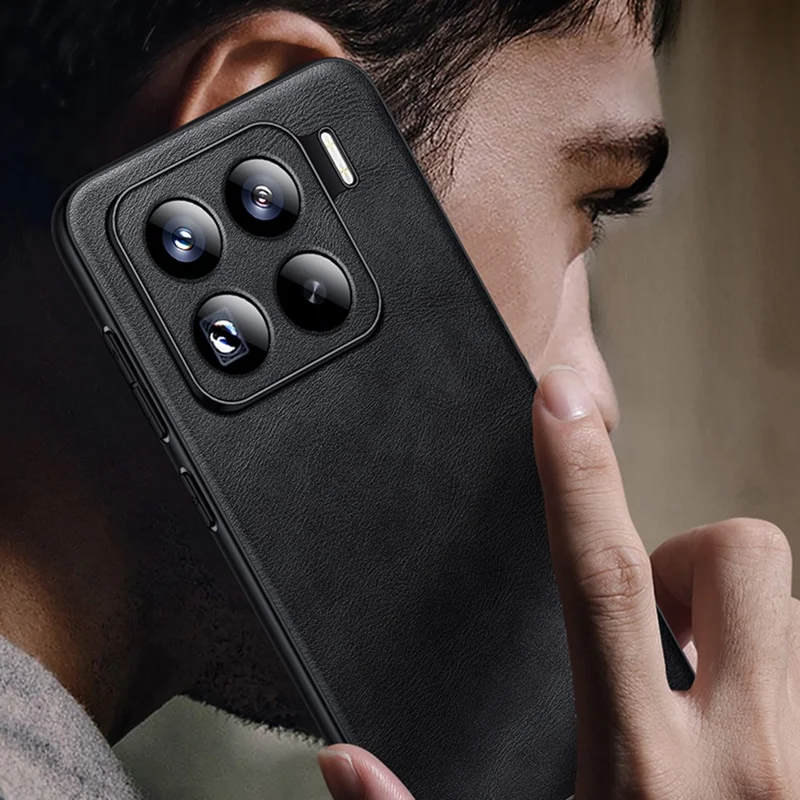 SULADA For Xiaomi 15 Pro Case PU Leather + TPU + PC Back Phone Cover - Black