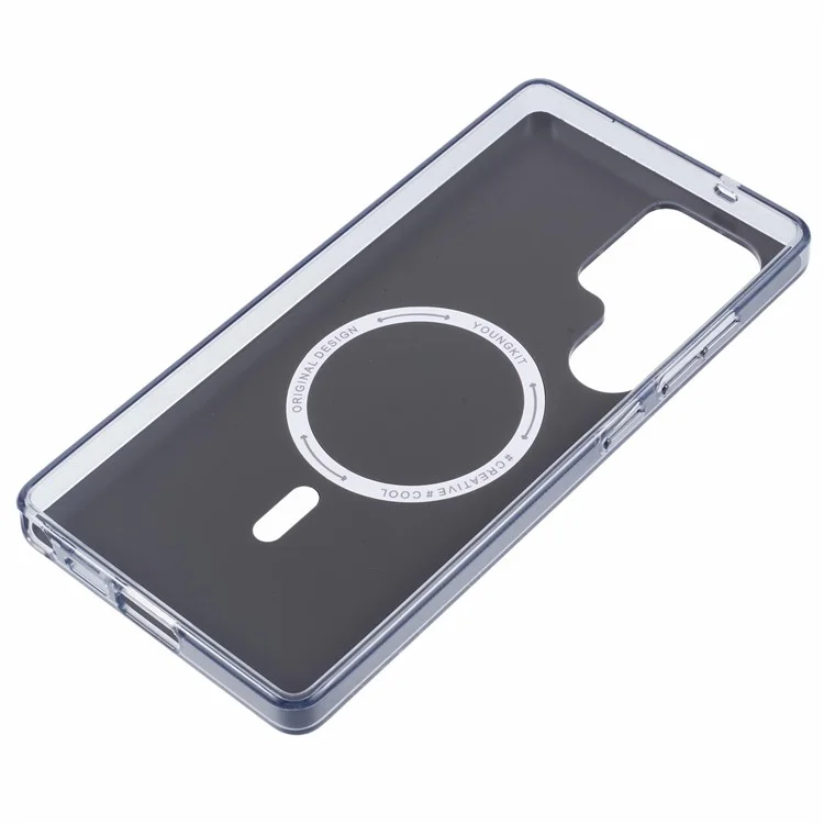 YOUNGKIT для Samsung Galaxy S25 Ultra, магнитный чехол, IMD печатная плата ПК TPU, матовая отделка - серый
