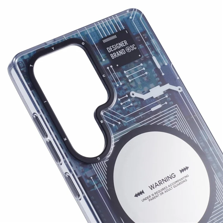 YOUNGKIT для Samsung Galaxy S25 Ultra, магнитный чехол, IMD печатная плата ПК TPU, матовая отделка - серый