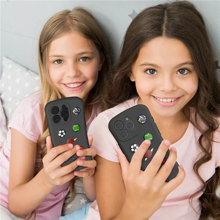 Für iPhone 16 Pro Max Hülle Galaxy Series Muster EVA Anti-Drop Handyhülle - Schwarz