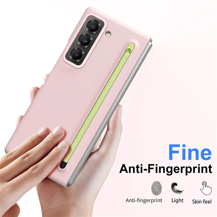 Custodia per telefono PC per Samsung Galaxy Z Fold Special/Z Fold 6 Slim/W25 Custodia per cellulare con pellicola in vetro temperato e stilo - Rosa