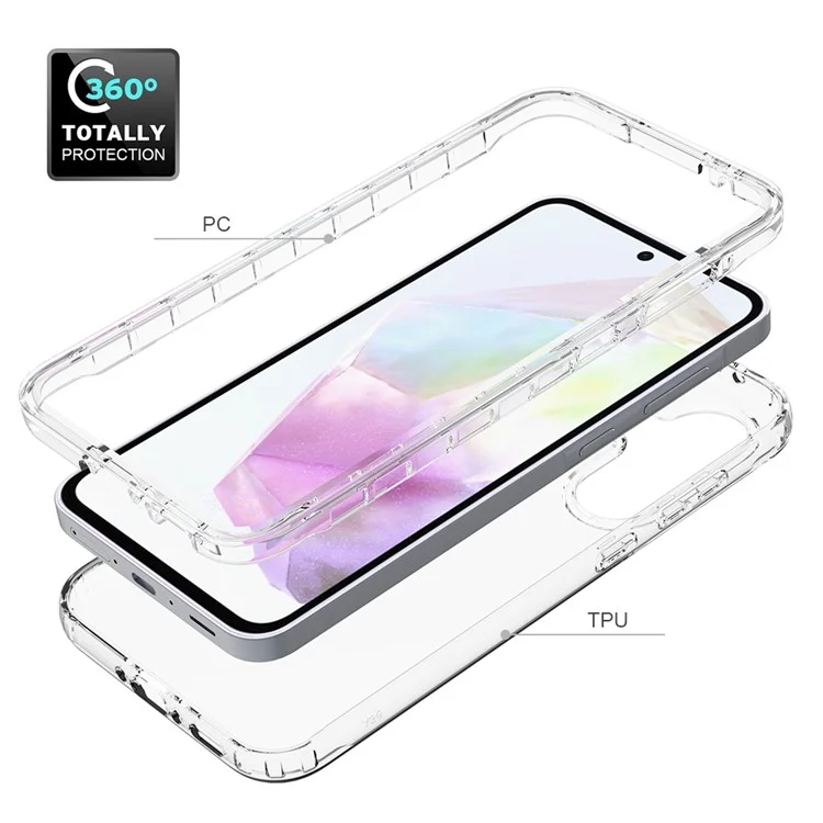 Custodia per Samsung Galaxy A56 5G / A36 5G, in TPU e PC, 2 in 1, a prova di caduta, cover telefonica trasparente