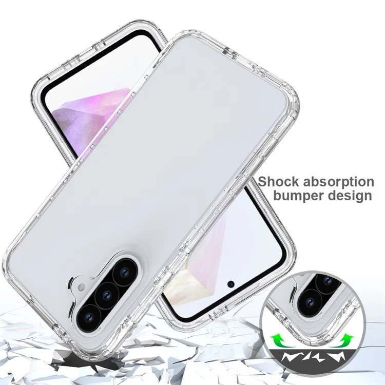 Custodia per Samsung Galaxy A56 5G / A36 5G, in TPU e PC, 2 in 1, a prova di caduta, cover telefonica trasparente