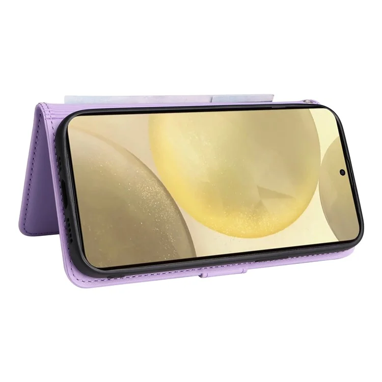 BETOPNICE 005 Чехол-кошелек из искусственной кожи для Samsung Galaxy S25 - Фиолетовый