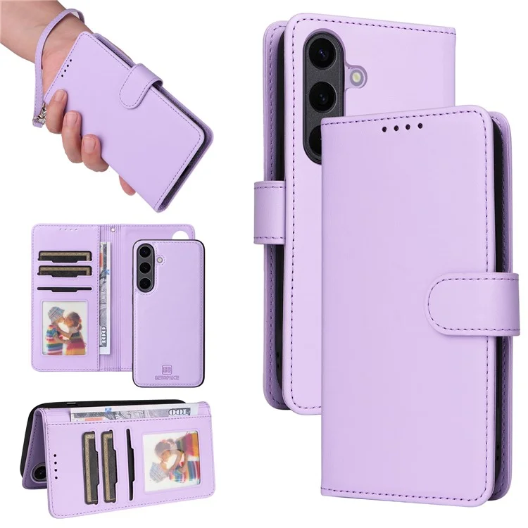Funda tipo cartera de piel sintética para Samsung Galaxy S25+ - Morado
