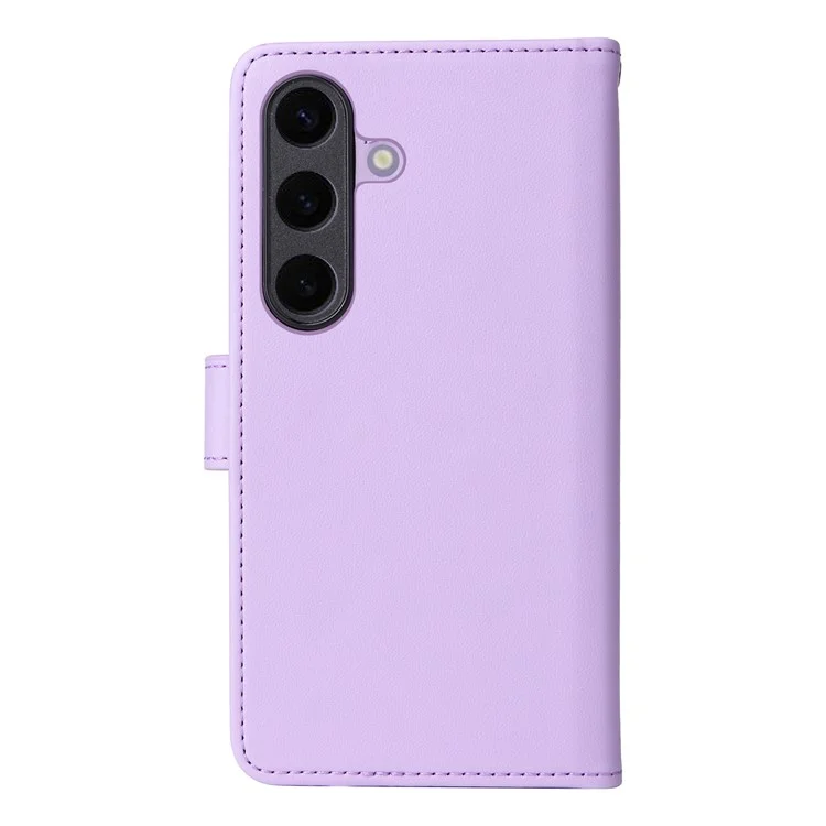 Funda tipo cartera de piel sintética para Samsung Galaxy S25+ - Morado