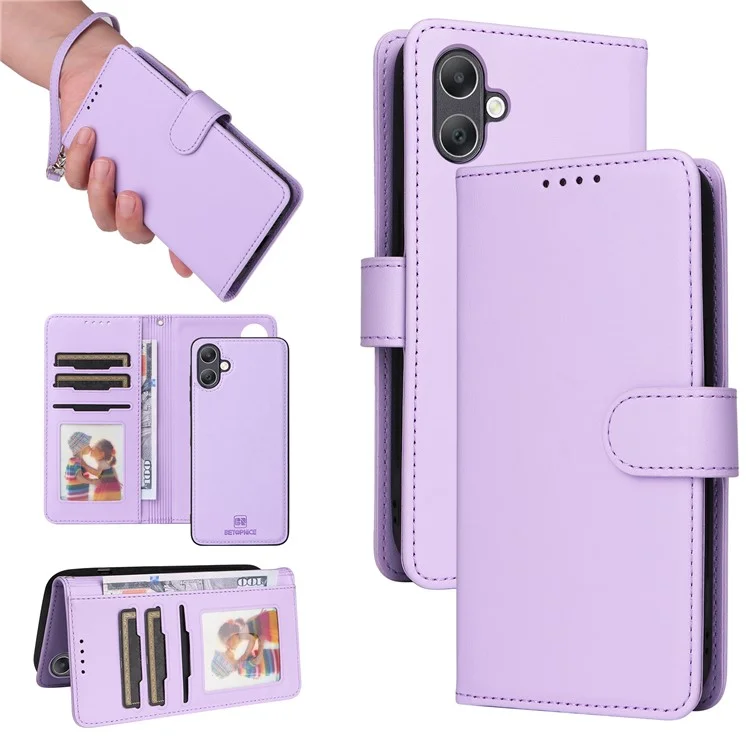 BETOPNICE 005 Hülle für Samsung Galaxy A06 aus PU-Leder mit Ständer und Geldbörse - Lila