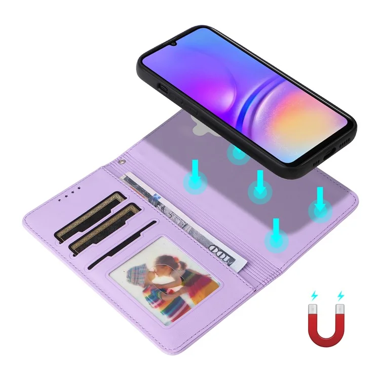 BETOPNICE 005 Hülle für Samsung Galaxy A06 aus PU-Leder mit Ständer und Geldbörse - Lila