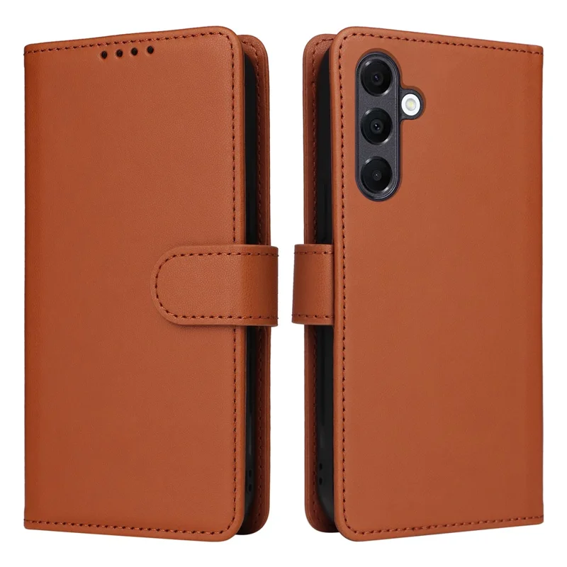 For Samsung Galaxy A16 4G / 5G Magnetic Case BETOPNICE Detachable PU Leather Phone Cover with Strap - Brown