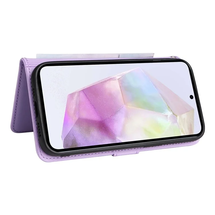 BETOPNICE 005 Hülle für Samsung Galaxy A36 5G, Standfunktion, Kunstleder-Brieftasche, Handyhülle - Lila