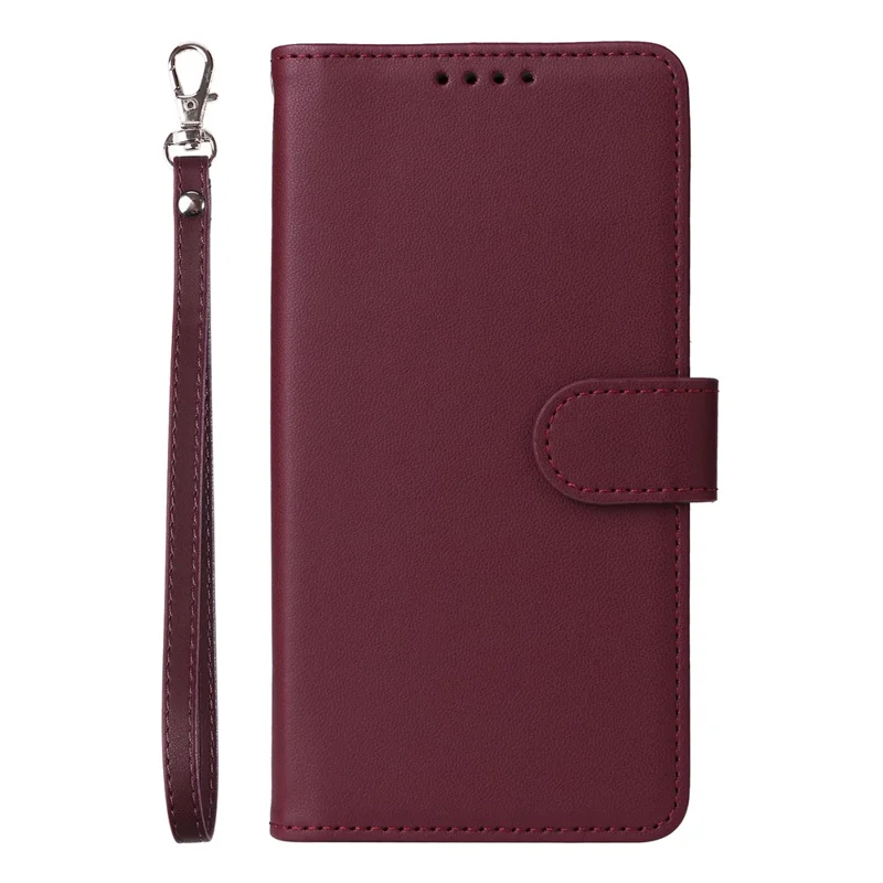 For Samsung Galaxy A36 5G Magnetic Case BETOPNICE Detachable PU Leather Phone Cover with Strap - Wine Red