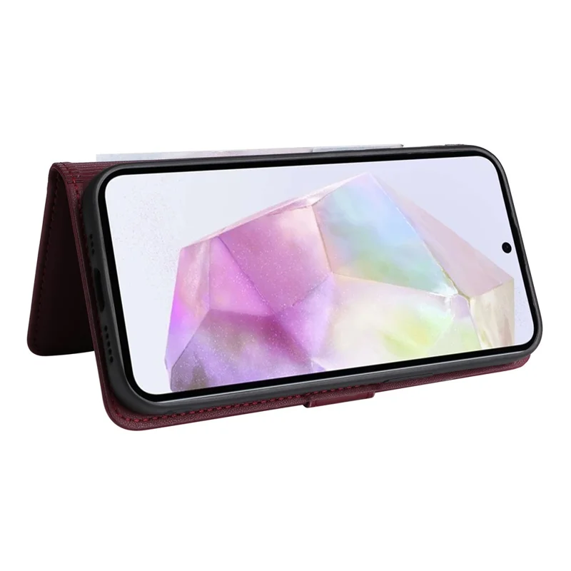 For Samsung Galaxy A36 5G Magnetic Case BETOPNICE Detachable PU Leather Phone Cover with Strap - Wine Red
