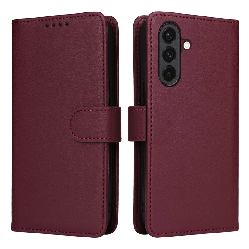 For Samsung Galaxy A36 5G Magnetic Case BETOPNICE Detachable PU Leather Phone Cover with Strap - Wine Red