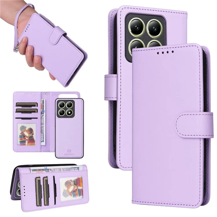 BETOPNICE 005 Hülle für Xiaomi 14T, Pu-Leder Brieftasche Handyhülle - Lila