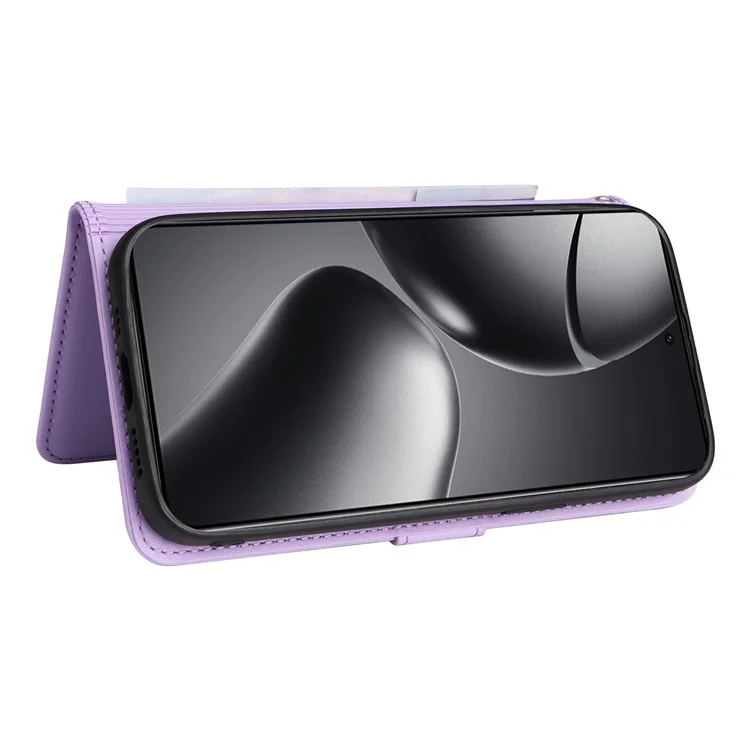 BETOPNICE 005 Capa de carteira de couro PU para Xiaomi 14T Pro - Roxo