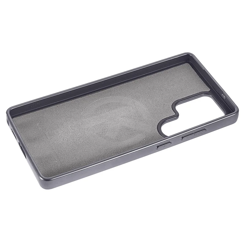 KIGC For Samsung Galaxy S25 Ultra Magnetic Case Leather+PC+TPU Phone Cover - Grey