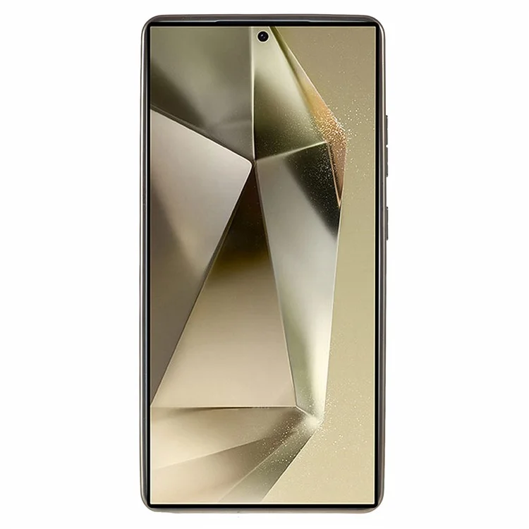 Чехол для Samsung Galaxy S25 Ultra KIGC, выполненный из ПК + ТПУ + ПУ с электрохимическим покрытием - Титановое золото
