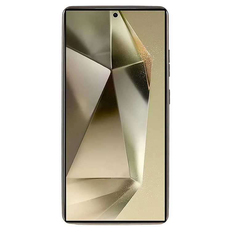 КИГС для чехла Samsung Galaxy S25 Ultra из кожи + ПК + ТПУ с электрохромным покрытием телефона с держателем для карт - титановое золото